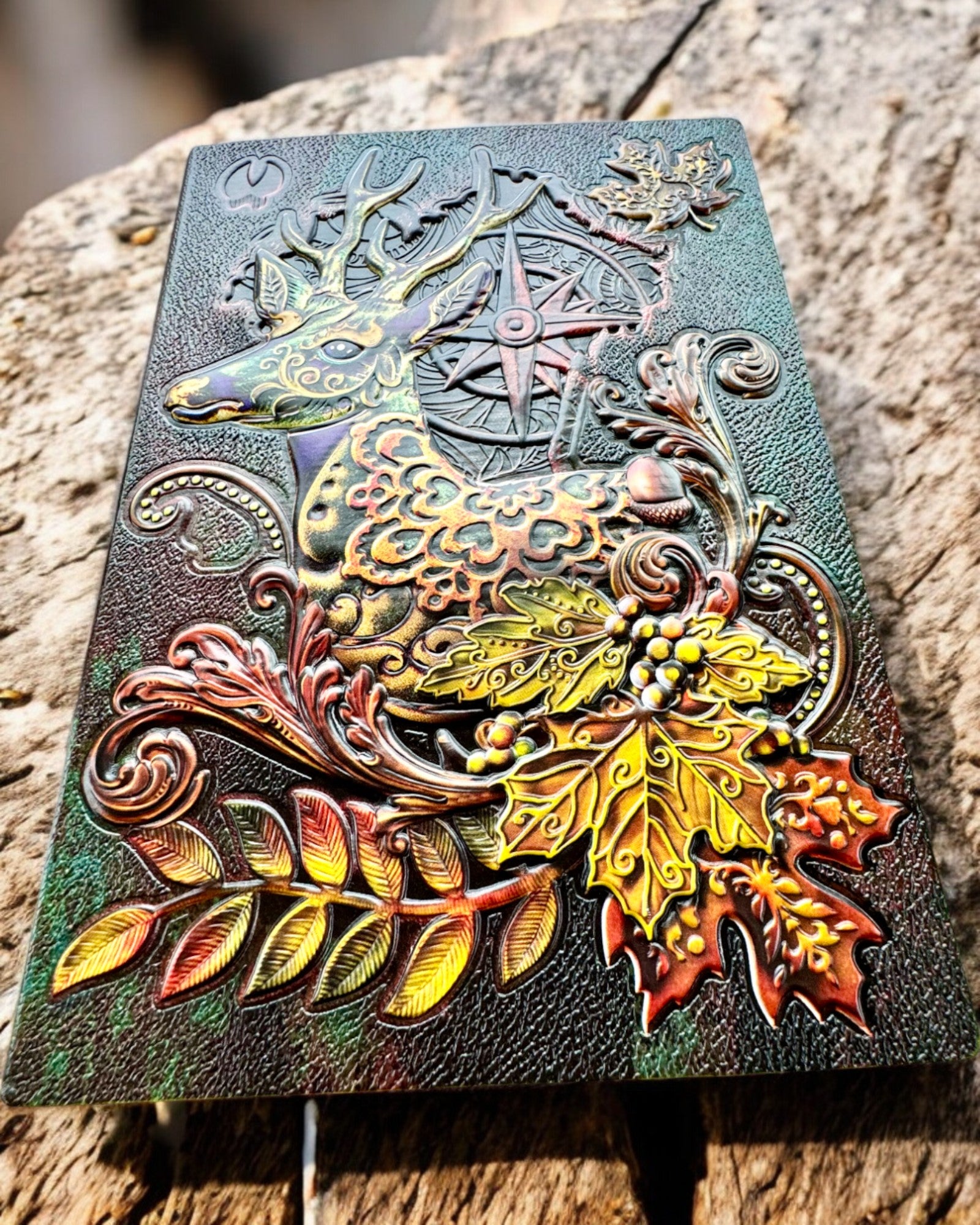 Veado da Floresta com Motivo de Veado, A5 - personalização com gravação para presente