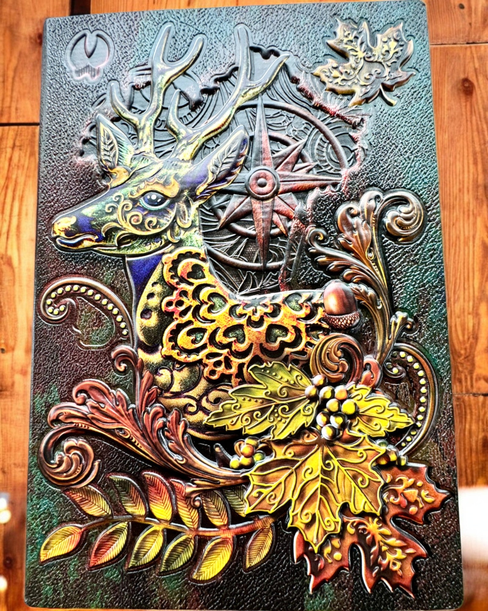 Veado da Floresta com Motivo de Veado, A5 - personalização com gravação para presente