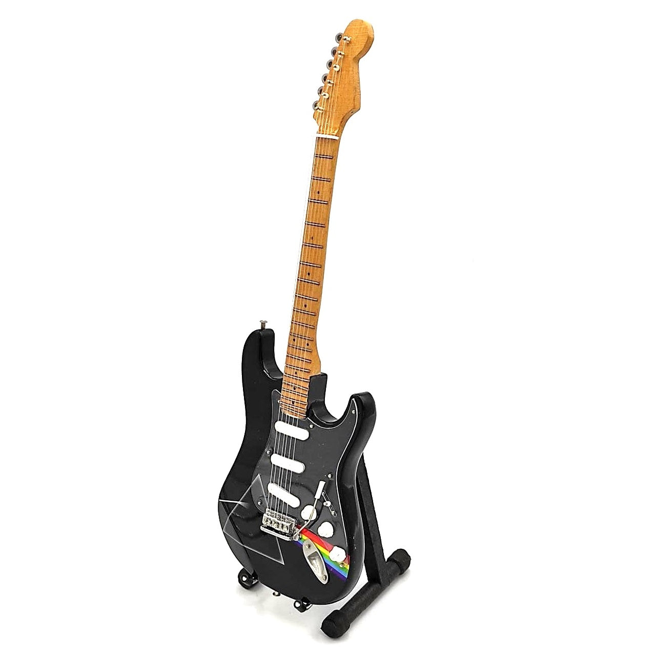 Mini guitarra Pink Floyd em madeira de mogno, feita à mão, 27,5 cm, possibilidade de personalização com gravação, presente ideal para fãs de música