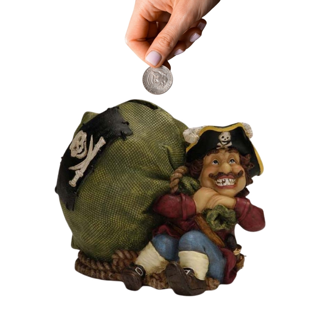 Cofre Decorativo Pirata com Tesouro 14 cm com Possibilidade de Personalização por Gravação