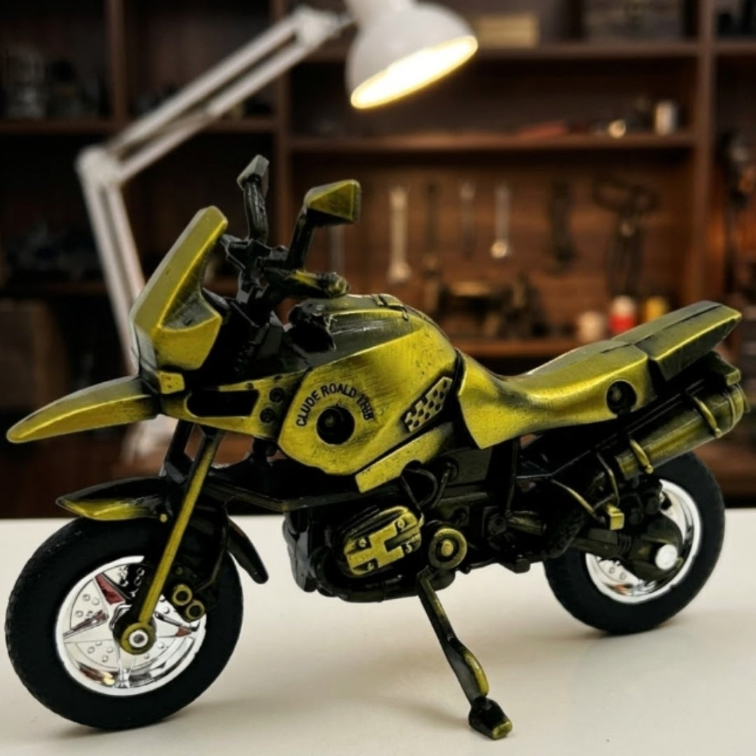Modelo de Motociclo Metálico HJ1 em Cor Verde Escuro com Possibilidade de Personalização por Gravação