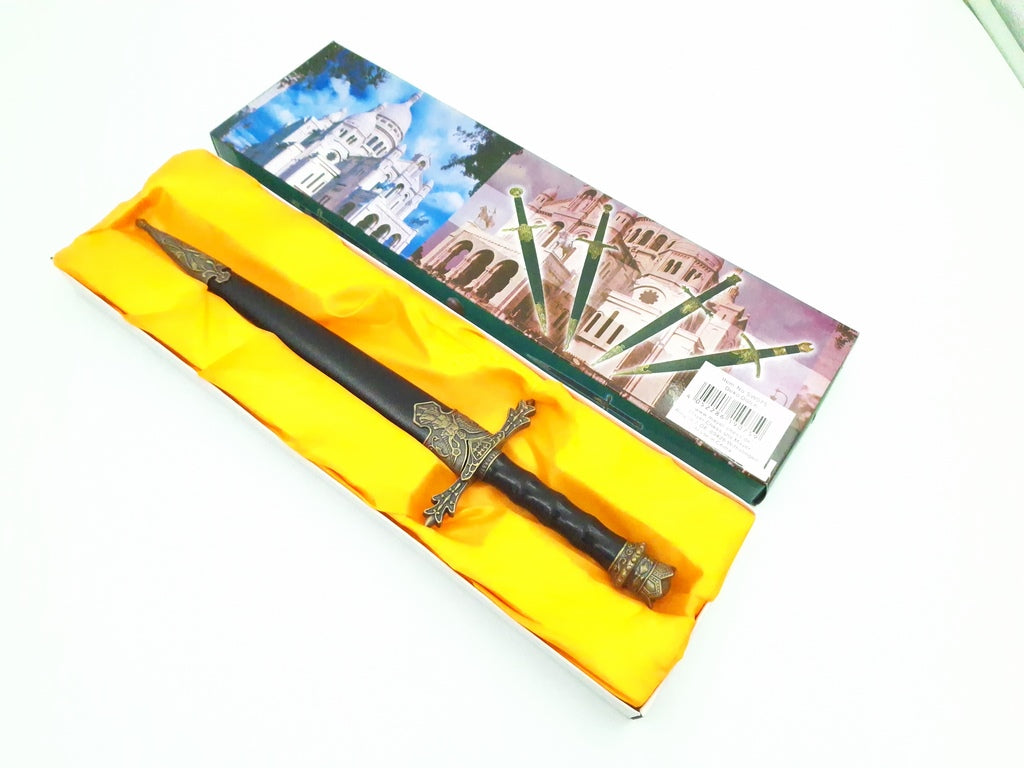 Adaga de Cavaleiro 34 cm Réplica Decorativa com Possibilidade de Gravação