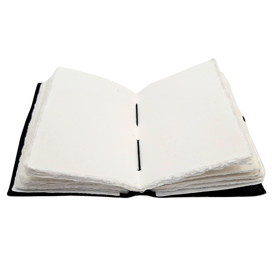 Caderno de pele Sol e Lua decorativo 200 páginas com possibilidade de personalização por gravação, azul-marinho, feito em pele de cabra, ideal para presente