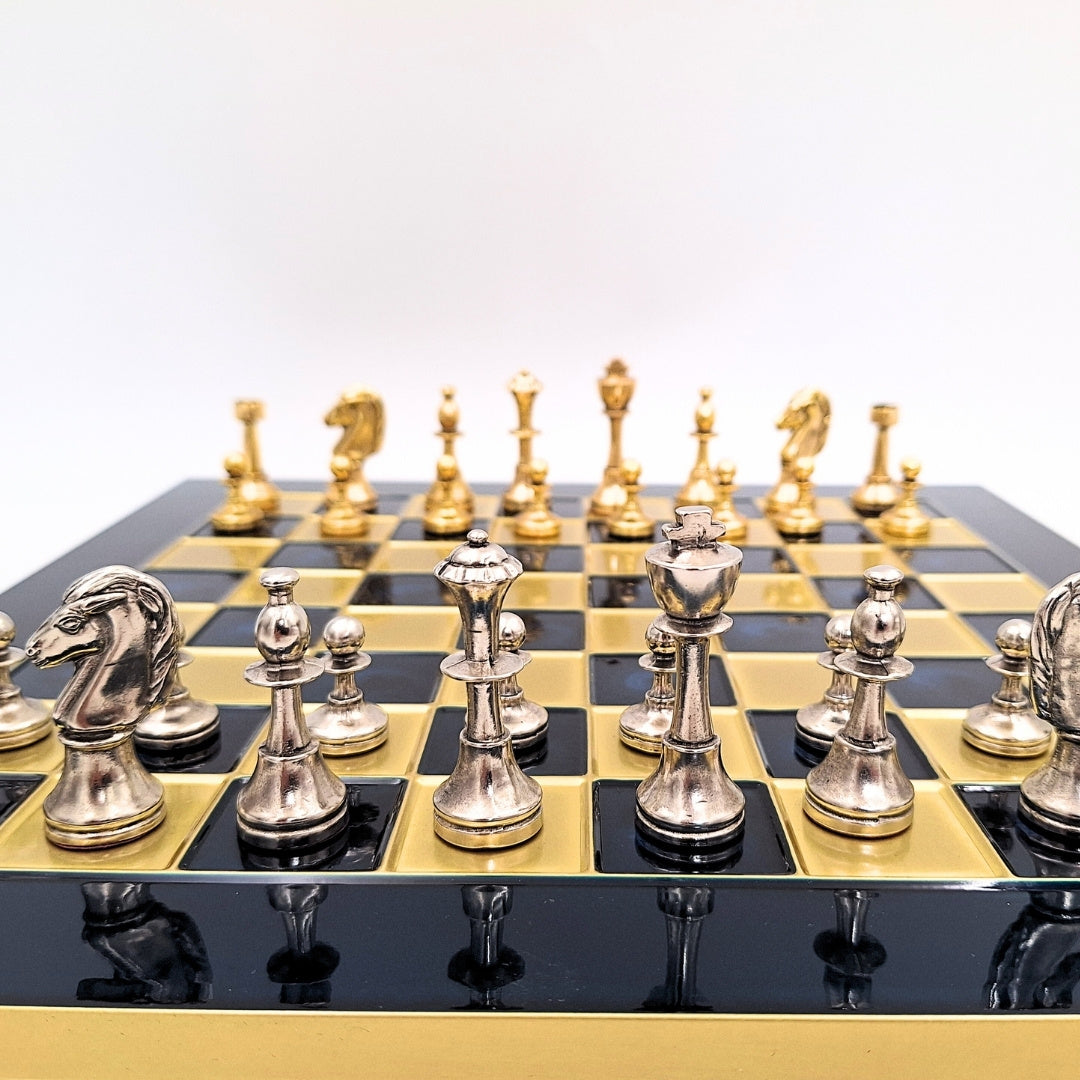 Xadrez Metálico Clássico Grande Exclusivo Stauton S34 com Gravação