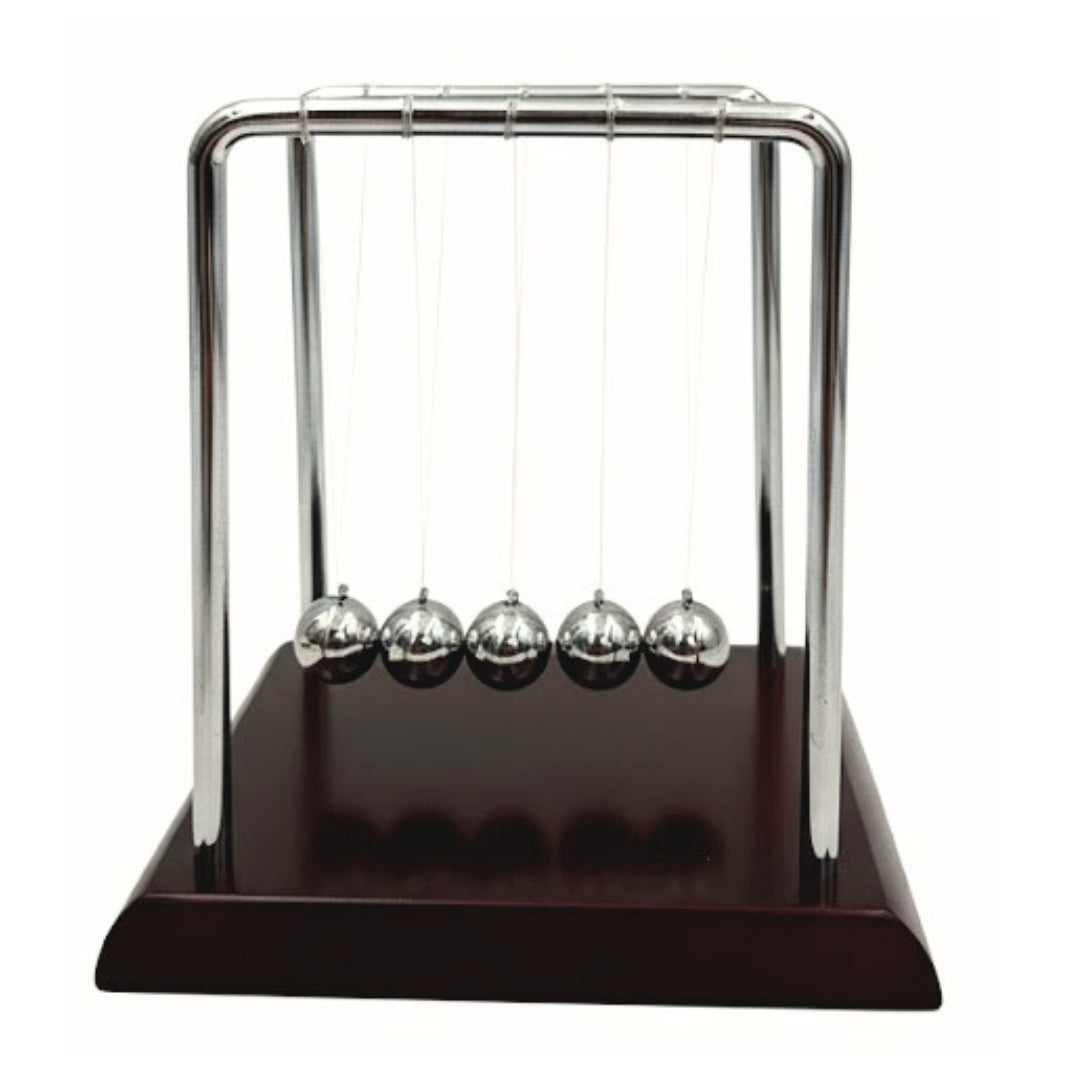 Bolas de Newton Elegantes com Gravação - Madeira Metal