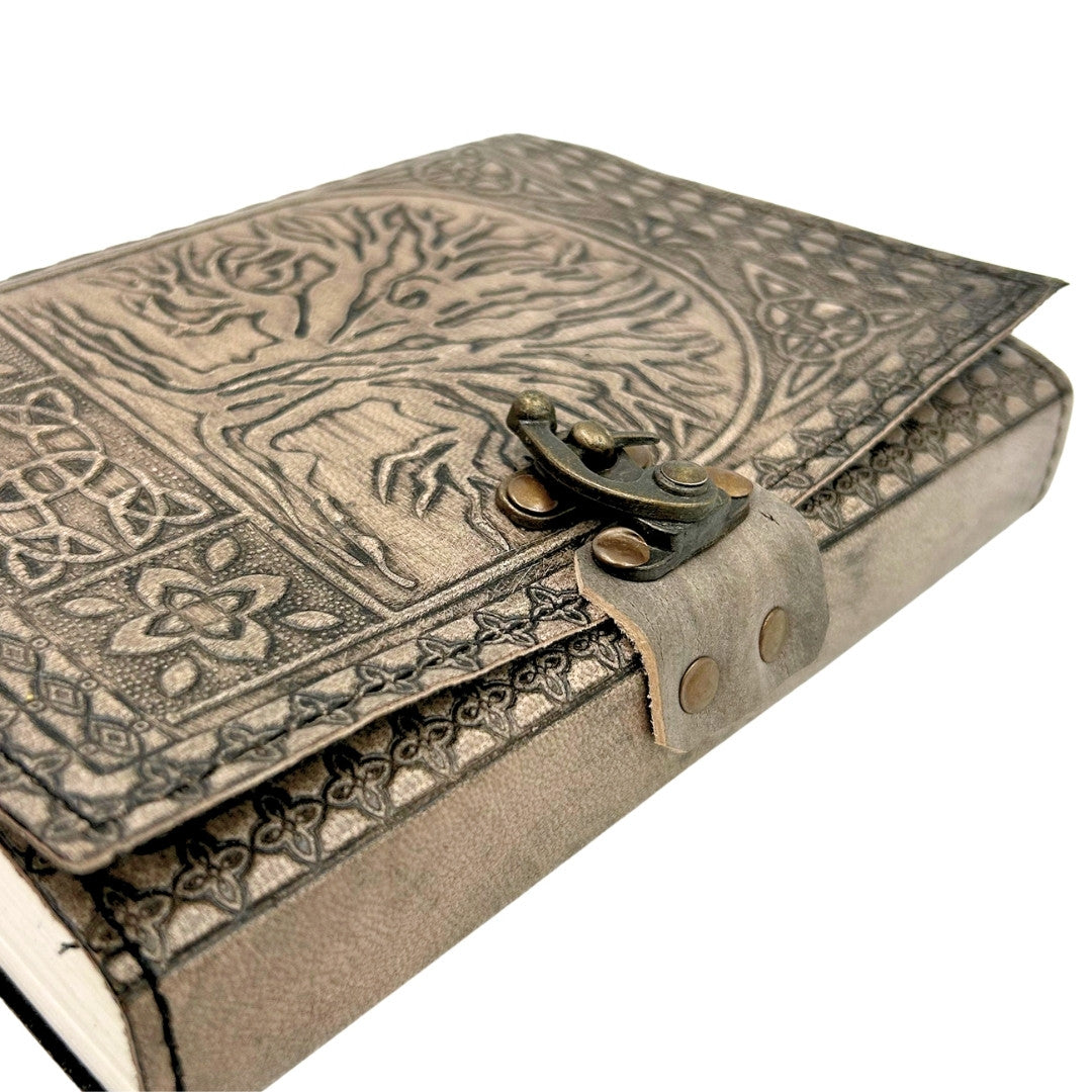 Caderno de Couro Retro Árvore da Vida com Gravação