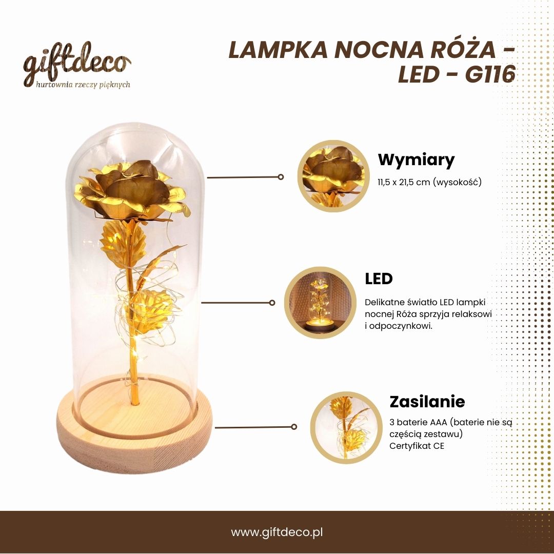 Candeeiro de noite Rosa LED com possibilidade de personalização por gravação, presente romântico, altura 21,5 cm, luz suave, decoração ideal para o quarto