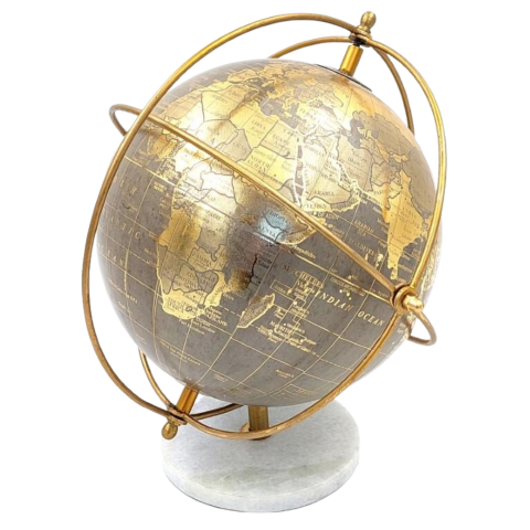 Globo decorativo em base de pedra GLB-127