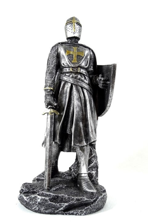 Figura de Cavaleiro Cruzado de 30cm com Gravação