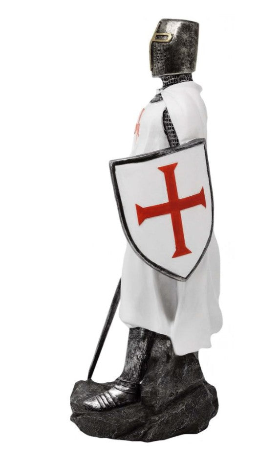Cavaleiro Templário – Estátua decorativa de 30 cm com possibilidade de personalização por gravação