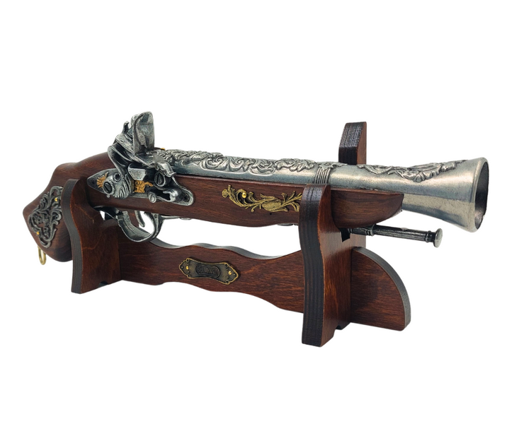 Grande Pistola Italiana em Suporte com Possibilidade de Personalização por Gravação
