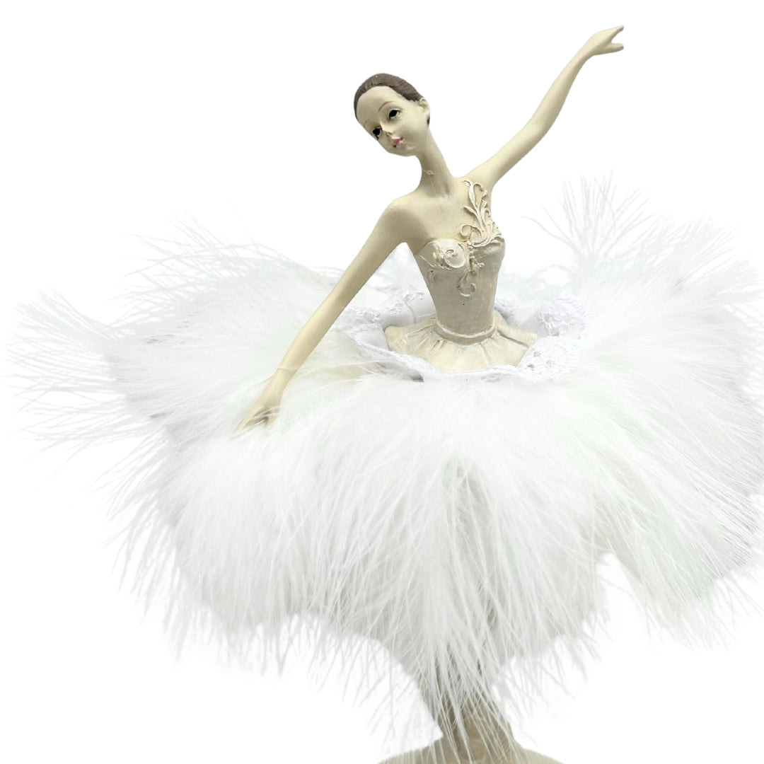 Caixa de Música Bailarina Rainha da Neve Móvel 23,5 cm com Gravação