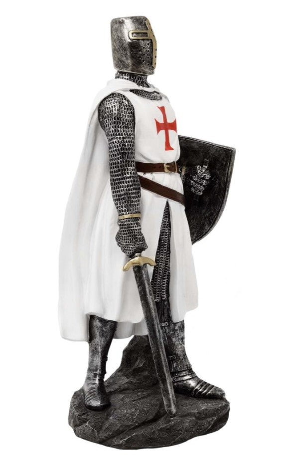Cavaleiro Templário – Estátua decorativa de 30 cm com possibilidade de personalização por gravação