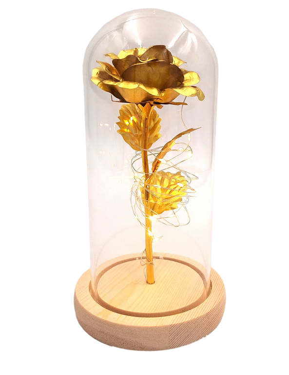 Candeeiro de noite Rosa LED com possibilidade de personalização por gravação, presente romântico, altura 21,5 cm, luz suave, decoração ideal para o quarto