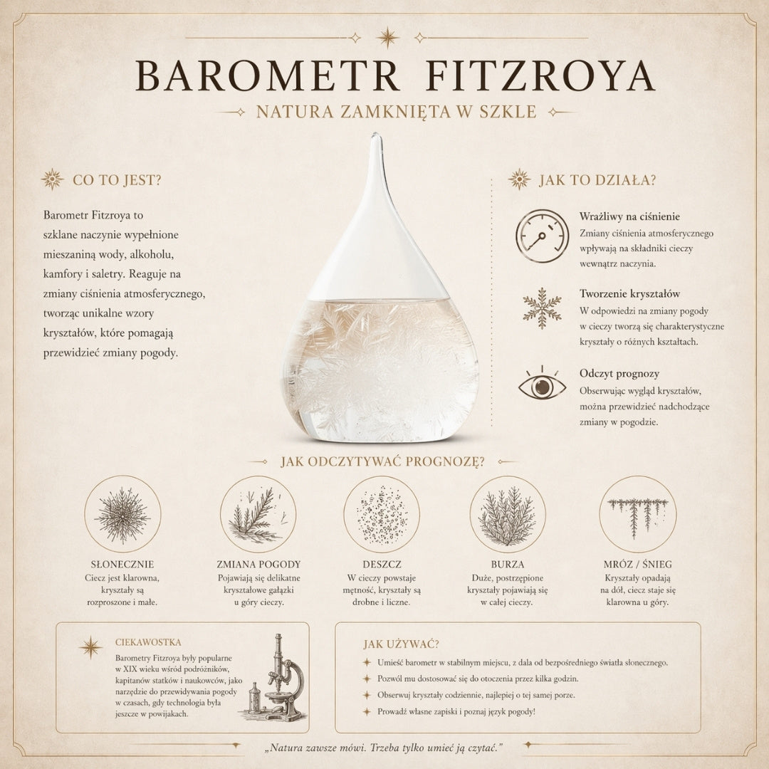 Barómetro de Tempestade Fitzroya Globo com Possibilidade de Gravação - Decoração Elegante para Secretária em Vidro e Madeira, Altura 18,5 cm