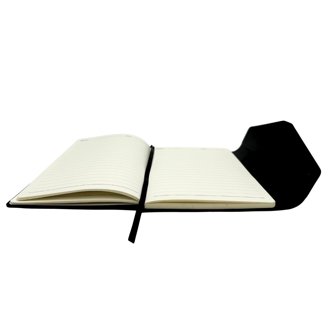 Conjunto de Presente Premium Elegante com Personalização – Caderno de Couro A5, Caneta e Pen Drive 16GB em Estojo Preto e Dourado