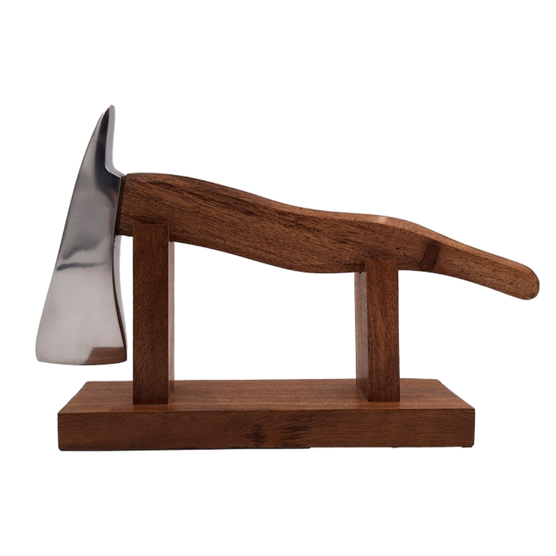 Machado de bombeiro com gravação - presente metálico e de madeira para bombeiro, altura 17,5 cm, prateado e castanho, presente personalizado para qualquer ocasião