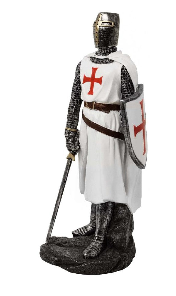 Cavaleiro Templário – Estátua decorativa de 30 cm com possibilidade de personalização por gravação