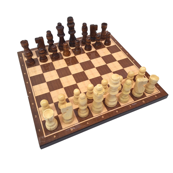 Xadrez clássico de madeira 27 x 27 cm com gravação personalizada