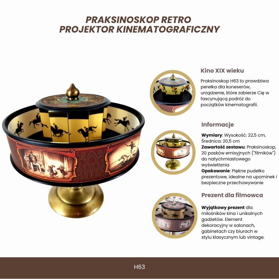 Praksinoscópio Retro H63 com possibilidade de personalização por gravação