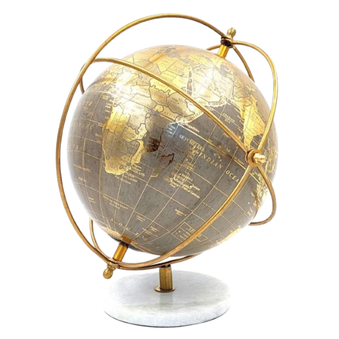 Globo decorativo em base de pedra GLB-127