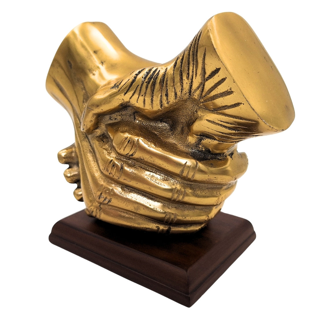 Figura decorativa Aperto de Mão com possibilidade de personalização por gravação