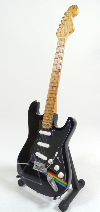 Mini guitarra Pink Floyd em madeira de mogno, feita à mão, 27,5 cm, possibilidade de personalização com gravação, presente ideal para fãs de música