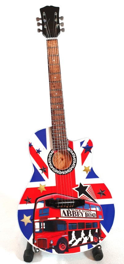 Mini guitarra colecionável The Beatles