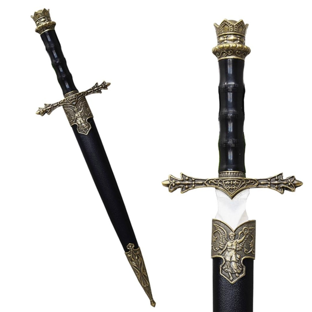Adaga de Cavaleiro 34 cm Réplica Decorativa com Possibilidade de Gravação