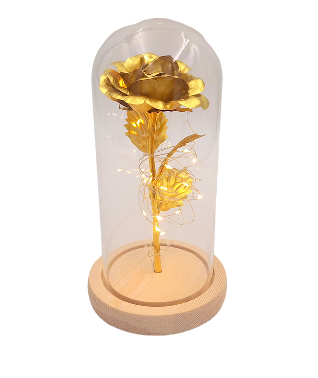 Candeeiro de noite Rosa LED com possibilidade de personalização por gravação, presente romântico, altura 21,5 cm, luz suave, decoração ideal para o quarto