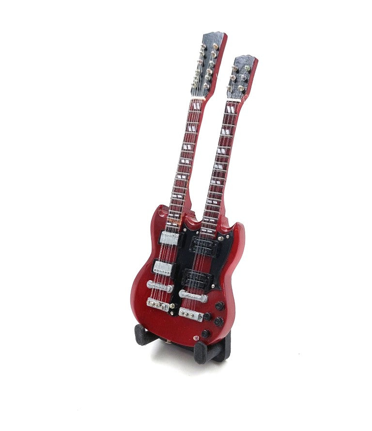 Mini Guitarra 15 cm BMG-020 no Estilo Jimmy Page com Possibilidade de Personalização por Gravação