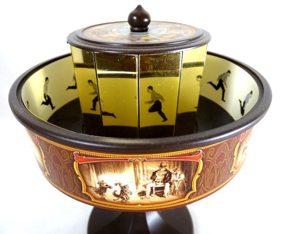 Praksinoscópio Miniatura Cinema do Século XIX com Personalização por Gravação