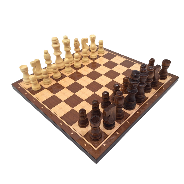Xadrez clássico de madeira 27 x 27 cm com gravação personalizada