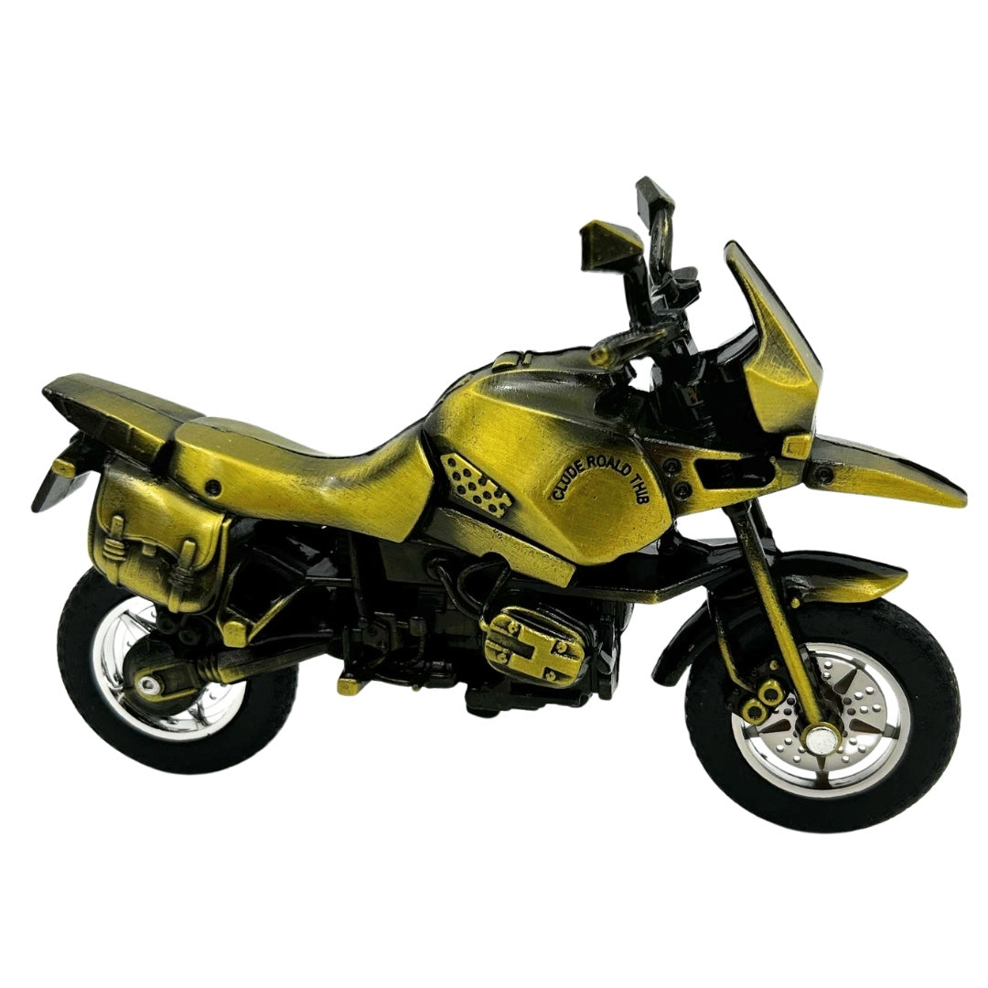 Modelo de Motociclo Metálico HJ1 em Cor Verde Escuro com Possibilidade de Personalização por Gravação