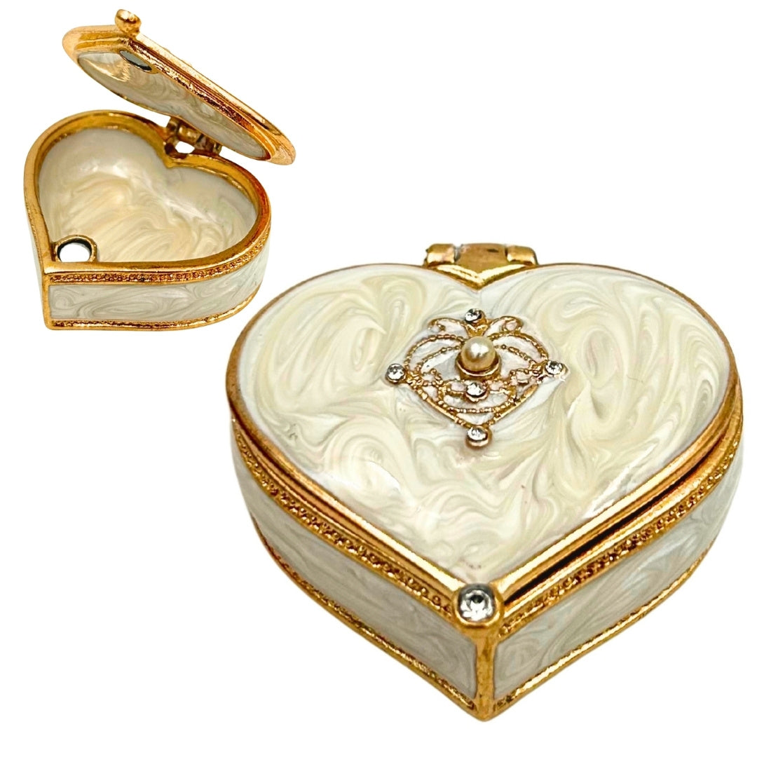 Caixa de Joias Coração com Cristais
