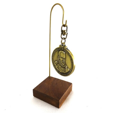 Miniatura de relógio de sol H91 do século XVI com possibilidade de personalização com gravação