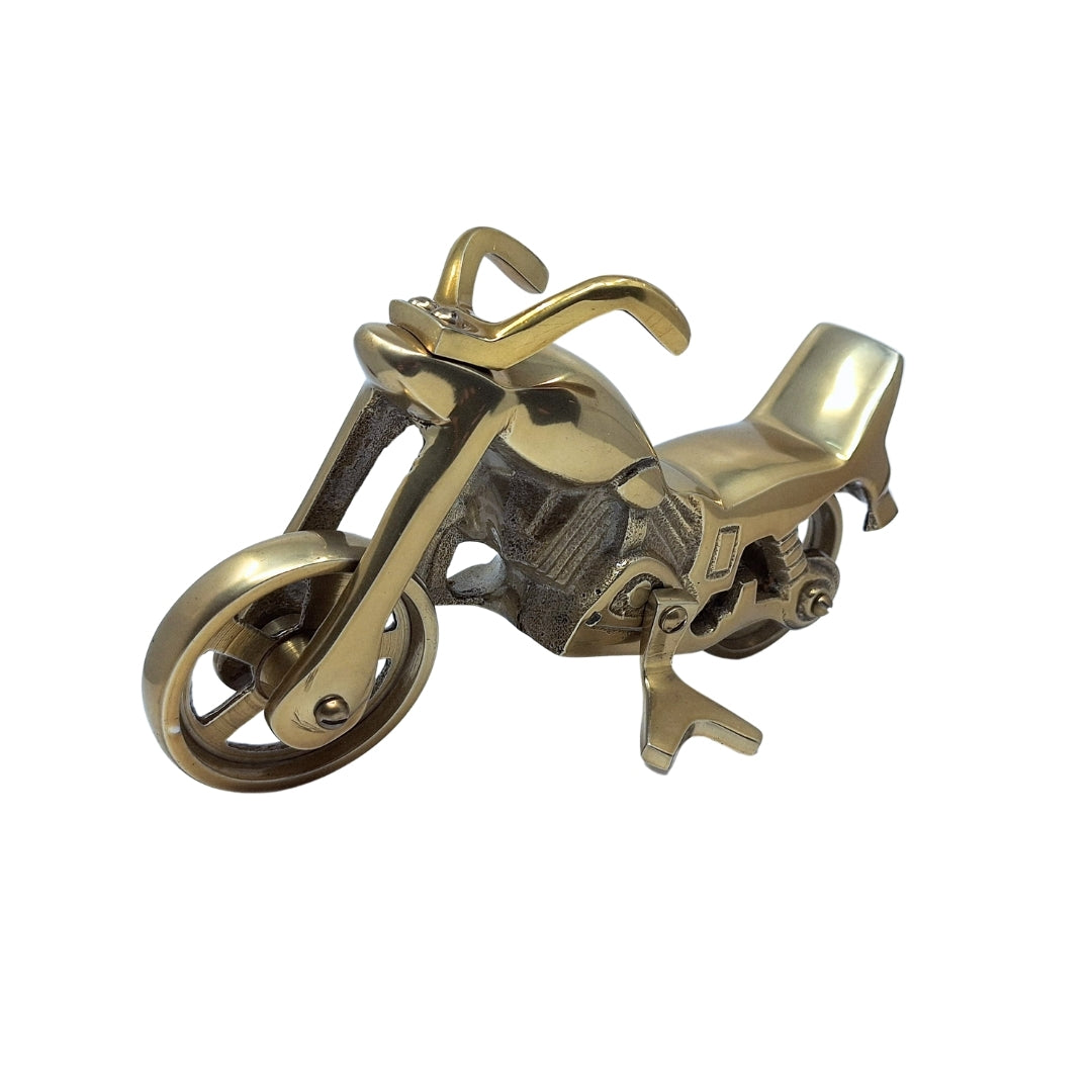 Modelo de Motociclo N-2784 com Possibilidade de Personalização de Gravação – Latão Antigo, 23 x 14 cm