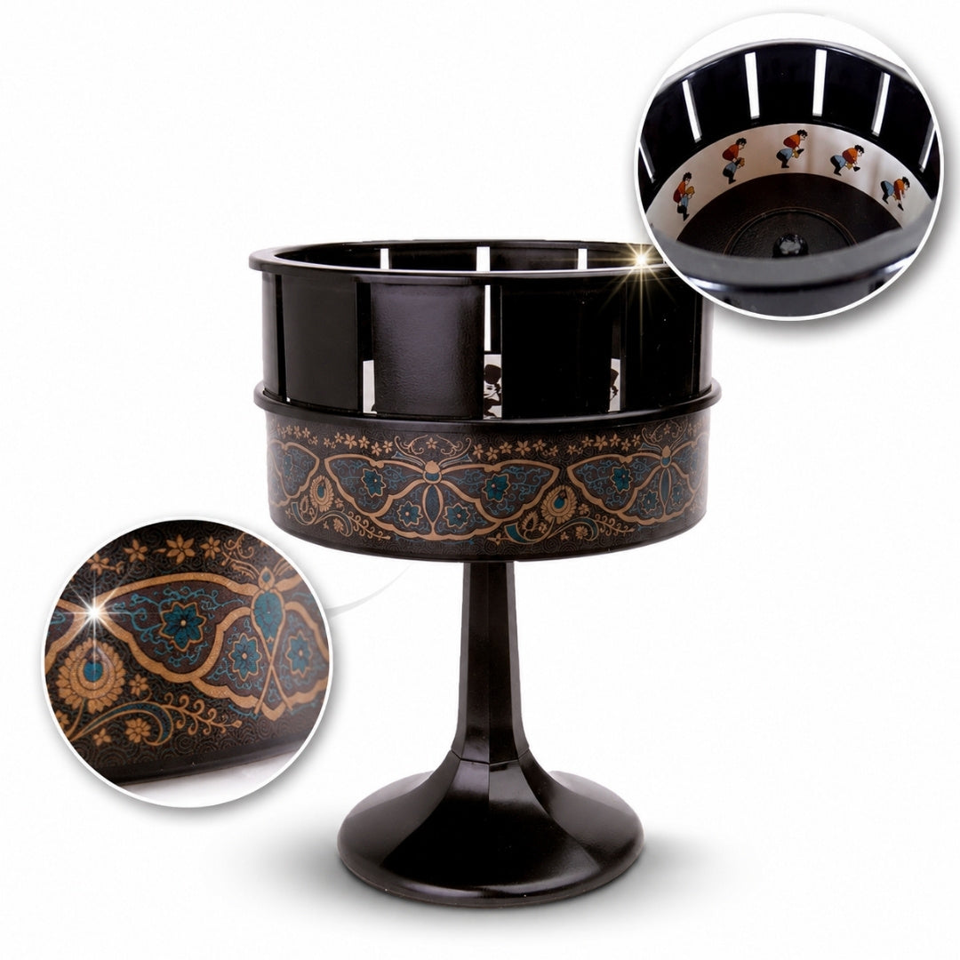 Zoetrop H68 – Projetor de cinema do século XIX com possibilidade de personalização por gravação, ideal para presente – altura 19 cm, design clássico para decoração de interiores