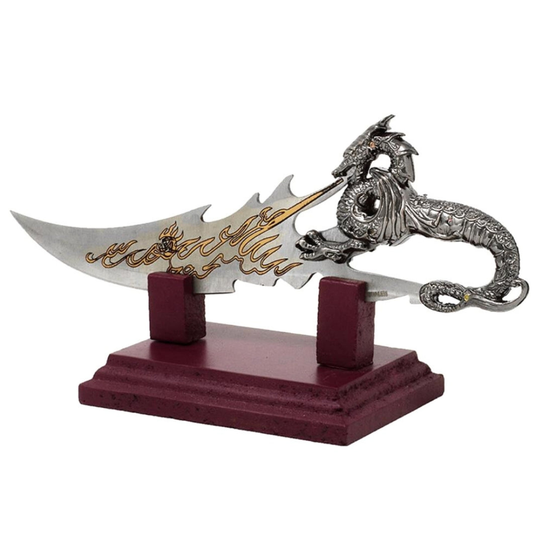 Adaga decorativa dragão 19 cm com possibilidade de personalização por gravação
