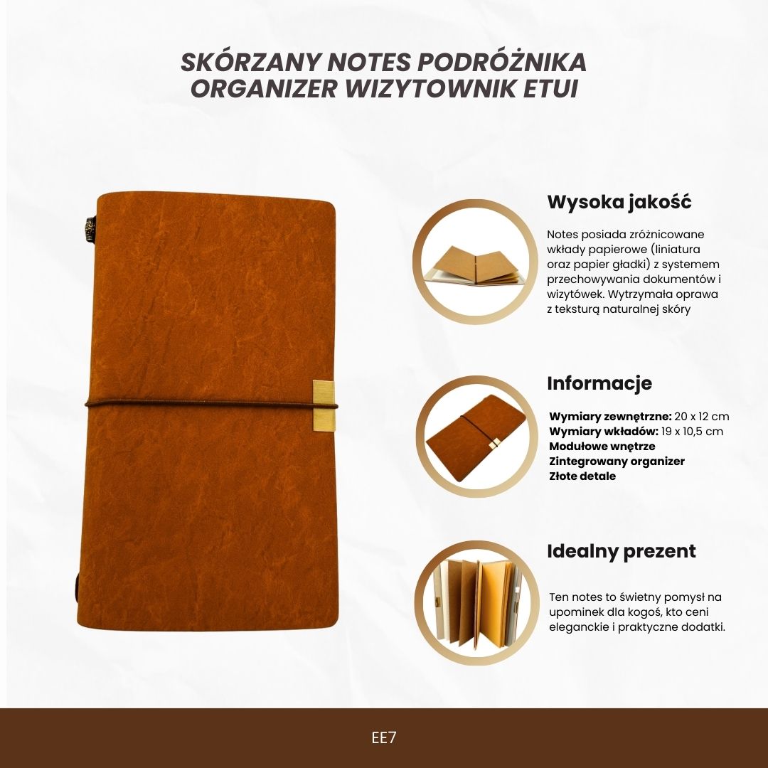Caderno de Couro de Viajante com Gravação Personalizada
