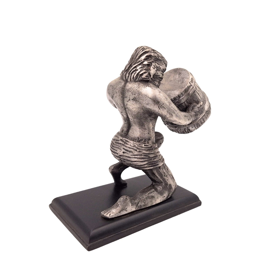 Figura decorativa Aquário AQU em alumínio, gravação personalizada, ideal para presente, altura 18 cm, estilo clássico e art déco