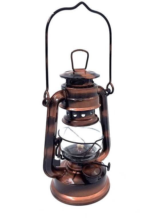 Lâmpada de petróleo náutica retro DT245F com possibilidade de personalização por gravação, ideal para presente, feita de vidro e chapa, altura 19 cm, design marinheiro