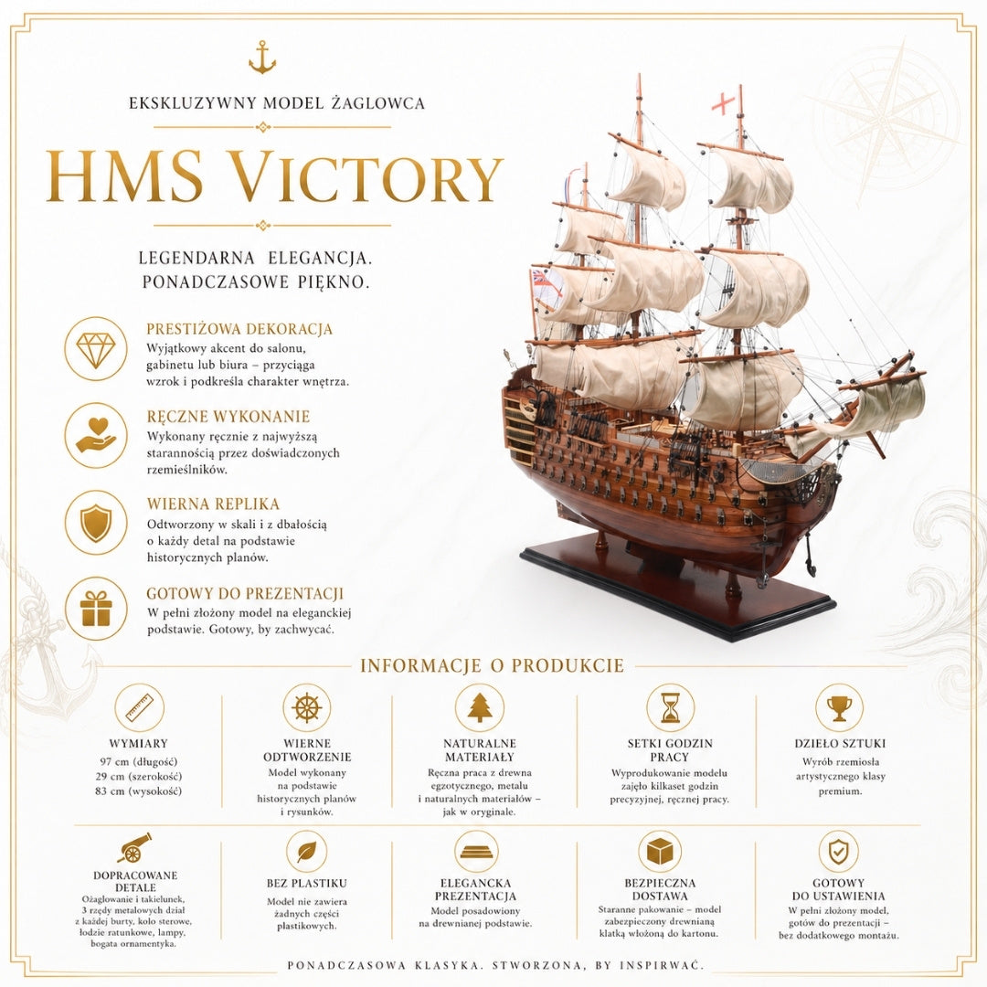 Modelo Exclusivo do Veleiro HMS Victory VIC80R