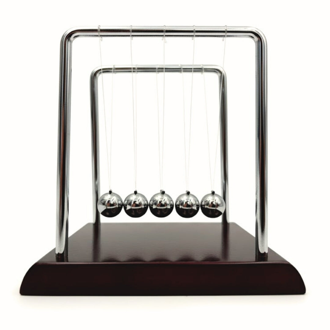 Bolas de Newton Elegantes com Gravação - Madeira Metal