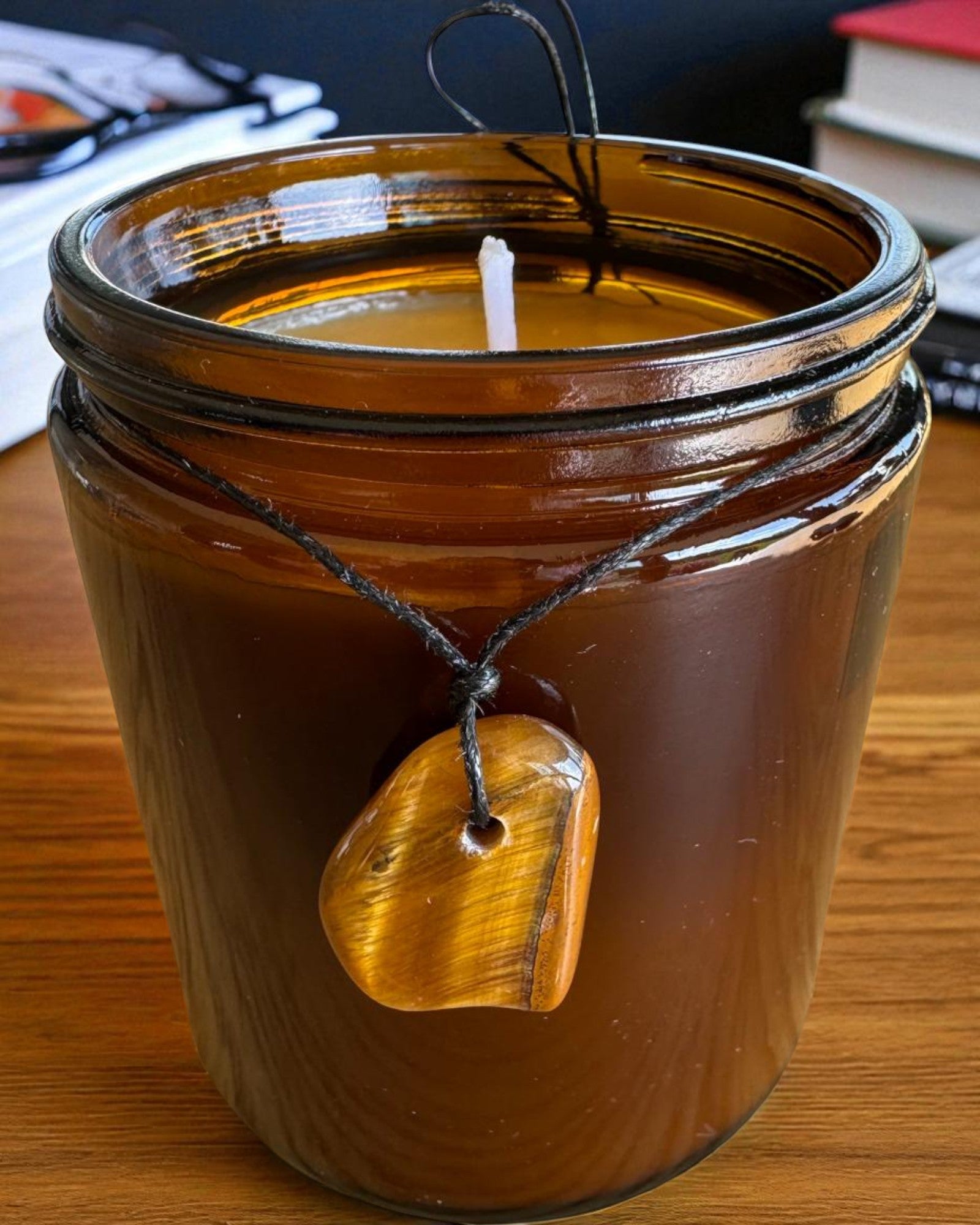 Vela Intencional Poder do Tigre – Autoconfiança e Prosperidade, 250 ml, possibilidade de personalização da tampa para presente