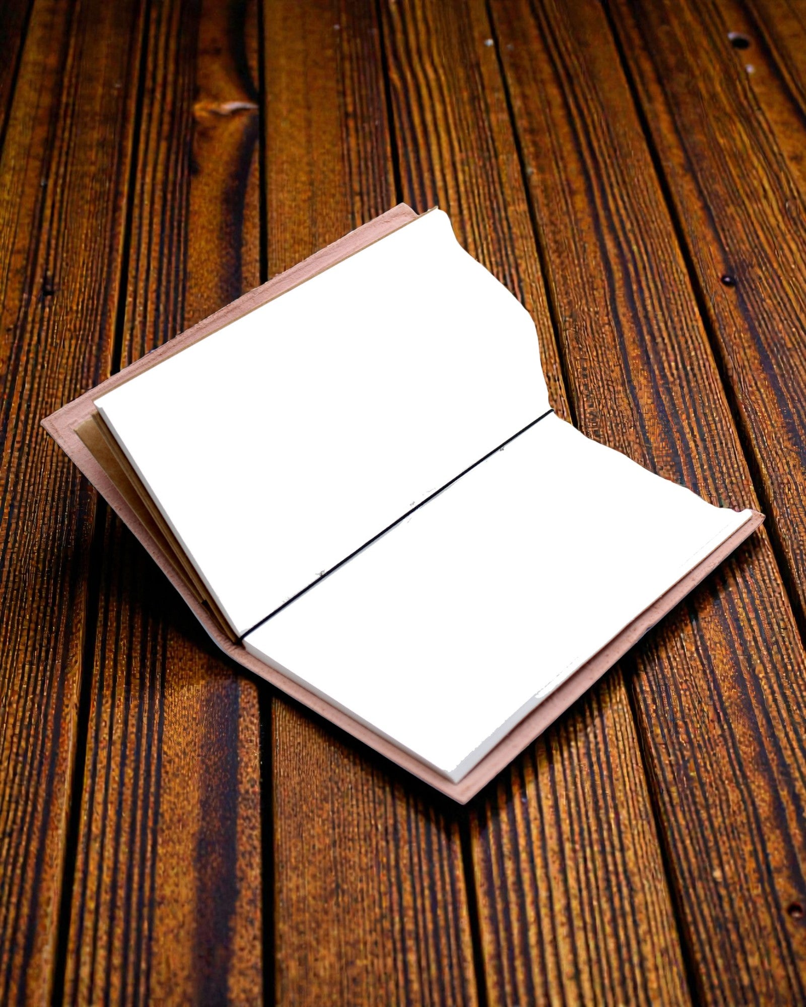 O meu diário de lista de desejos – caderno de notas em pele feito à mão, castanho, 22 × 12 × 1,5 cm, 80 páginas