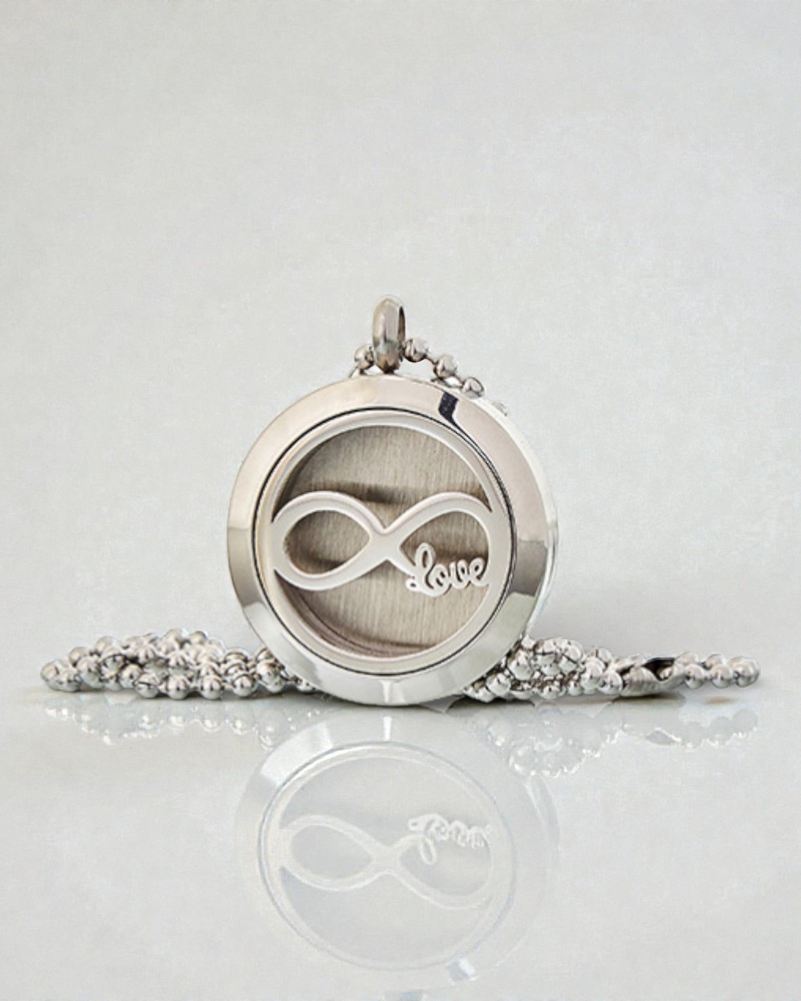 Colar Aromalife Infinite Love – Medalhão Aromático Amor Infinito 25 mm
