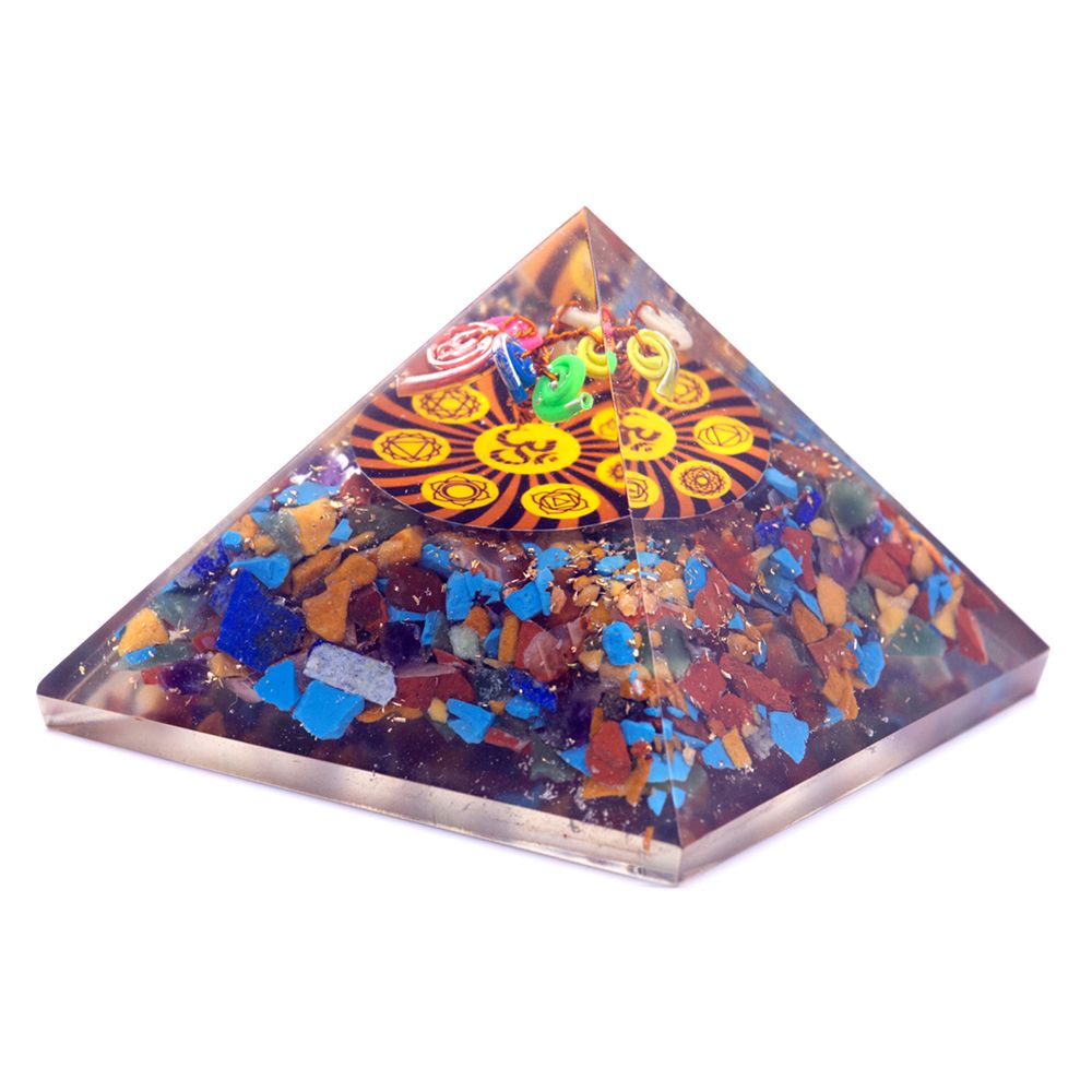 Pirâmide Orgonite Om Chakra