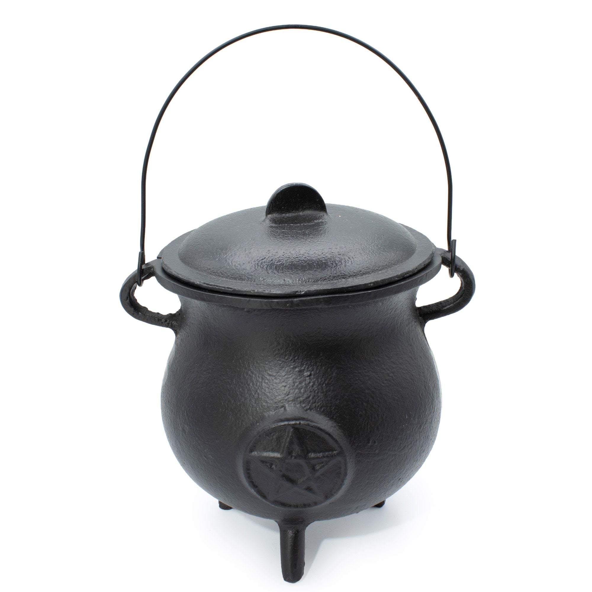 Potente Caldeirão de Ferro Fundido com Pentagrama 23x18 cm, 4500 g