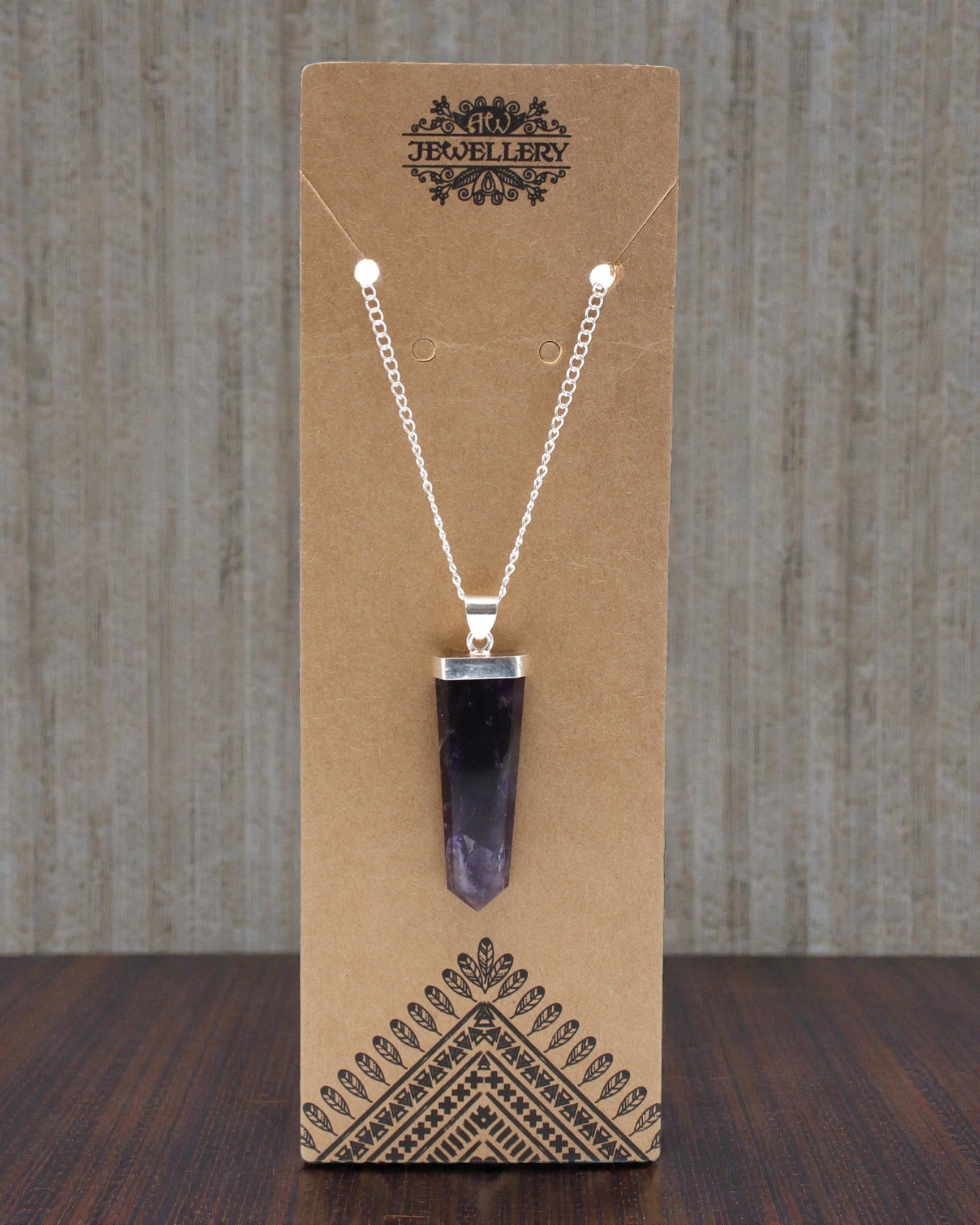 Raio Violeta – Pendente Plano em Ametista com Lapidação Cristal